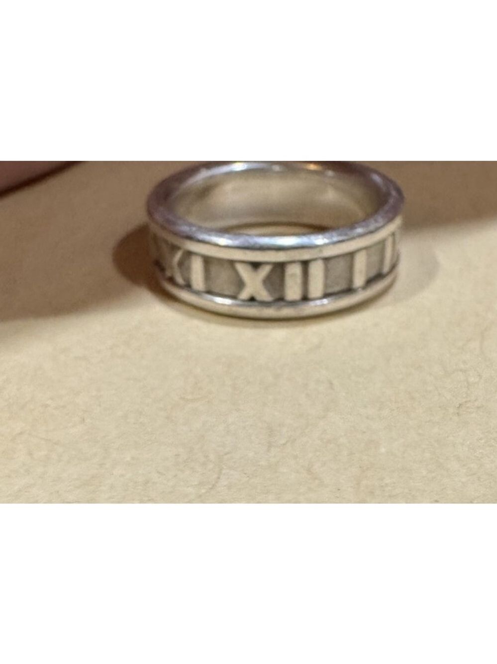Tiffany & Co Atlas Wide Roman Numeral Ring Sterling Silver 925 1995 - Picture 4 of 10
